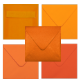 Overzicht oranje enveloppen